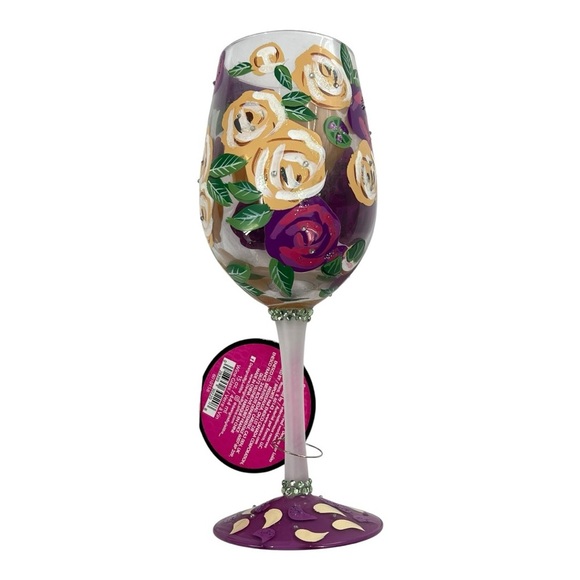 Lolita Coming Up Roses AKA Queen For A Day Wine Glass Brand New With Box - Picture 1 of 8